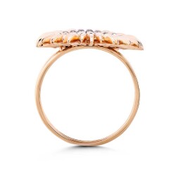 0,22 Karat Safir Diamantring - 3