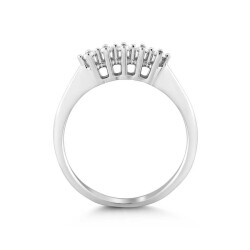 0,23 Karat Fünfstein Diamantring - 3