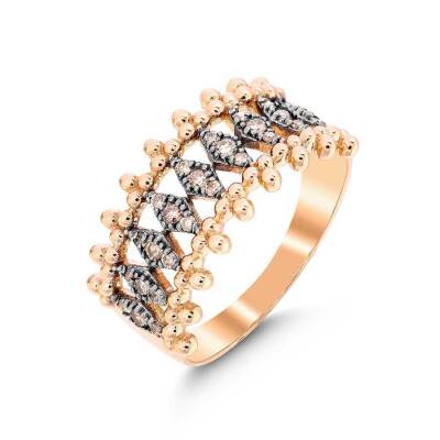 0,24 Karat Brauner Diamantring - 2