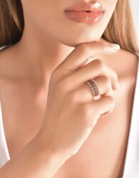 0,24 Karat Brauner Diamantring - 4