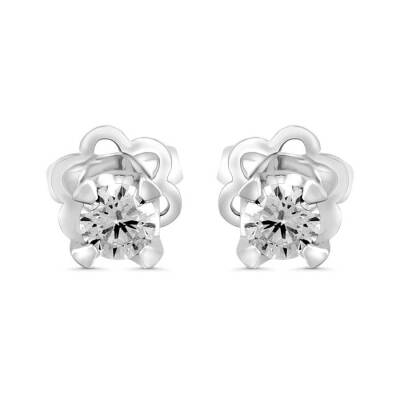 0,24 Karat Diamant Solitär Ohrringe - 1