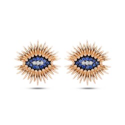 0,24 Karat Diamant Safir Ohrringe - 2