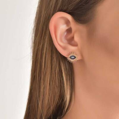 0,24 Karat Diamant Safir Ohrringe - 4