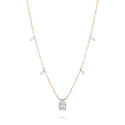 0,25 Karat Diamant Baguette Glücks Kette - 1