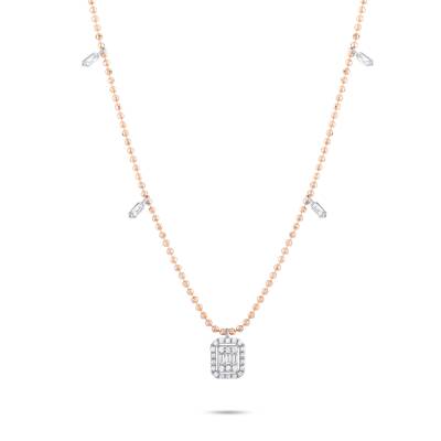 0,25 Karat Diamant Baguette Glücks Kette - 2