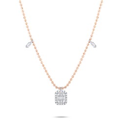 0,25 Karat Diamant Baguette Glücks Kette - 3