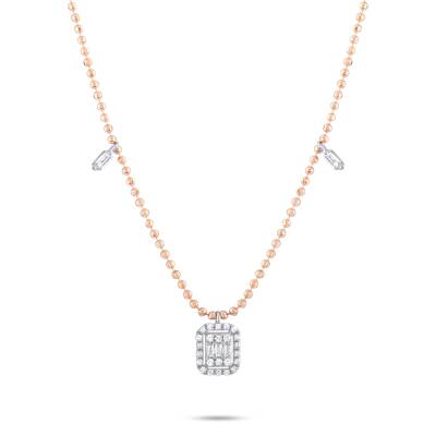 0,25 Karat Diamant Baguette Glücks Kette - 3