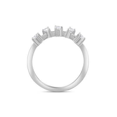 0,28 Karat Fünfstein Diamantring - 2