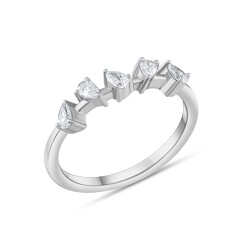 0,28 Karat Fünfstein Diamantring - 3