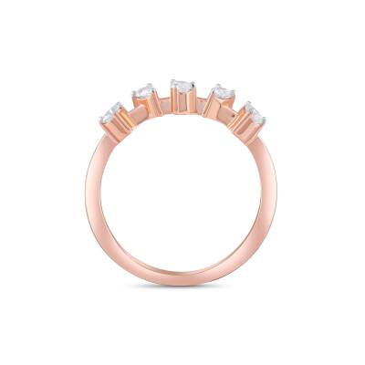 0,28 Karat Fünfstein Diamantring - 2