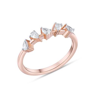 0,28 Karat Fünfstein Diamantring - 3