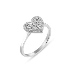 0,30 Karat Herz Design Diamantring - 2