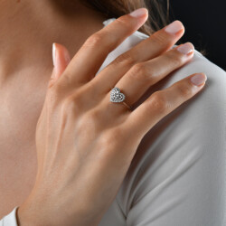 0,30 Karat Herz Design Diamantring - 4