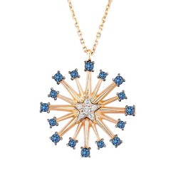 0,30 Karat Diamant Safir Kette - Star Pırlanta