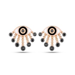 0,30 Karat Schwarze Diamant Ohrringe - 2