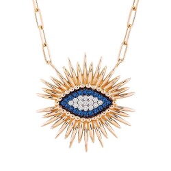 0,31 Karat Diamant Safir Kette (Groß) - Star Pırlanta