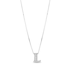 0,33 Karat Diamant (L) Buchstabe Baguette Kette - 3