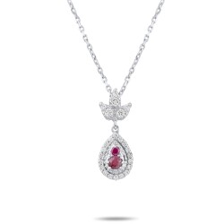 0,33 Karat Diamant Rubin Kette - Star Pırlanta