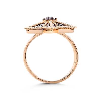 0,34 Karat Diamant Stern Form Ring - 3