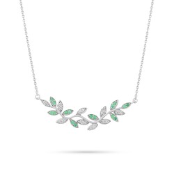 0,34 Karat Diamant Smaragd Kette - Star Pırlanta