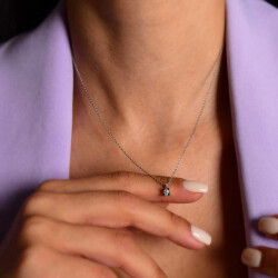 0,35 Karat Diamant Solitär Kette - 5