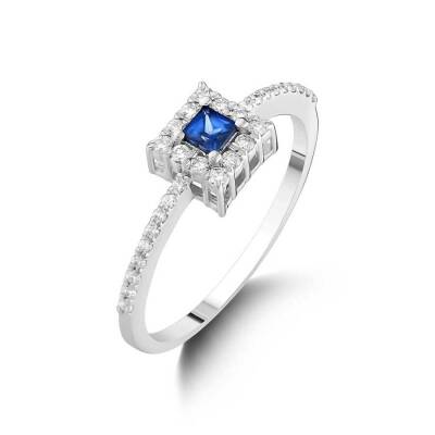 0,37 Karat Safir Diamantring - 2