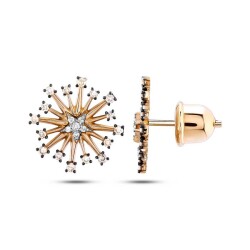 0,38 Karat Brauner Diamant Ohrringe - Star Pırlanta