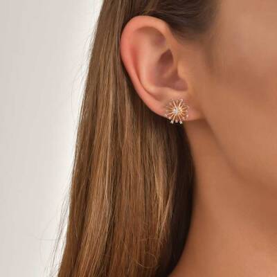 0,38 Karat Brauner Diamant Ohrringe - 4