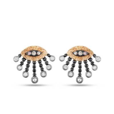 0,38 Karat Brauner Diamant Ohrringe - 2