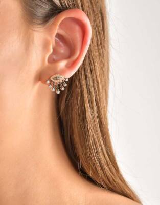 0,38 Karat Brauner Diamant Ohrringe - 4