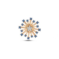 0,40 Karat Diamant Safir Ohrringe - 3