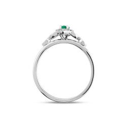 0,40 Karat Smaragd Diamantring - 2