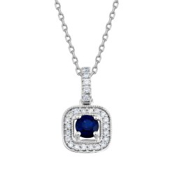 0,41 Karat Diamant Safir Kette - Star Pırlanta