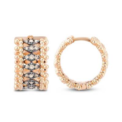 0,42 Karat Brauner Diamant Ohrringe - 1