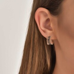 0,42 Karat Brauner Diamant Ohrringe - 4