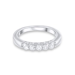 0,43 Karat Fünfstein Diamantring - 2