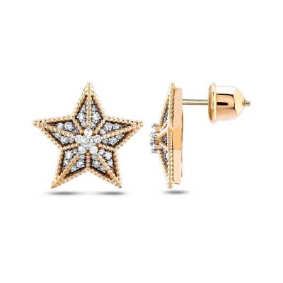 0,43 Karat Diamant Stern Form Ohrringe - 1