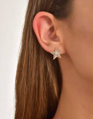 0,43 Karat Diamant Stern Form Ohrringe - 4