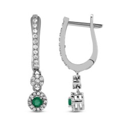 0,44 Karat Diamant Smaragd Ohrringe - Star Pırlanta