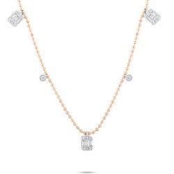 0,45 Karat Diamant Baguette Glücks Kette - 3