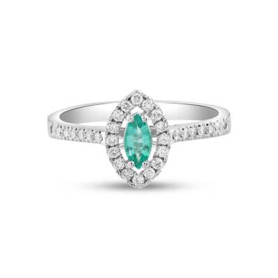 0,46 Karat Smaragd Diamantring - 1