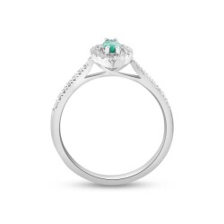 0,46 Karat Smaragd Diamantring - 3