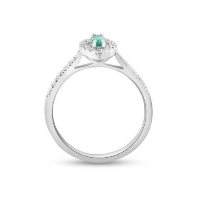 0,46 Karat Smaragd Diamantring - 3