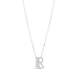 0,47 Karat Diamant (R) Buchstabe Baguette Kette - 3