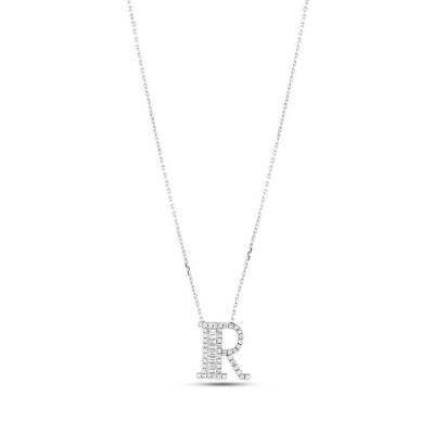 0,47 Karat Diamant (R) Buchstabe Baguette Kette - 3