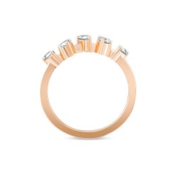 0,48 Karat Tropfen Fünfstein Diamantring - 3