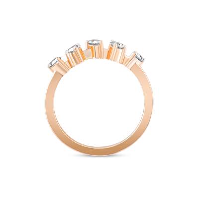 0,48 Karat Tropfen Fünfstein Diamantring - 3