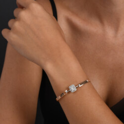 0.49 Karat Baguette Armreif - 4