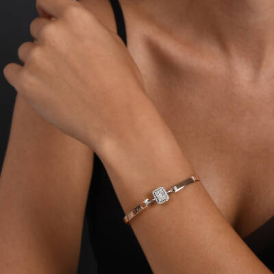 0.49 Karat Baguette Armreif - 4