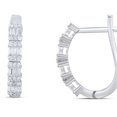 0,50 Karat Diamant Baguette Ohrringe - 3